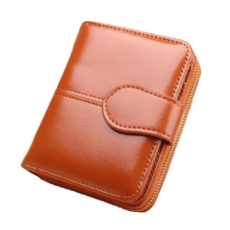 Portefeuille en simili cuir zippé pour femme - Le Classique™ brun