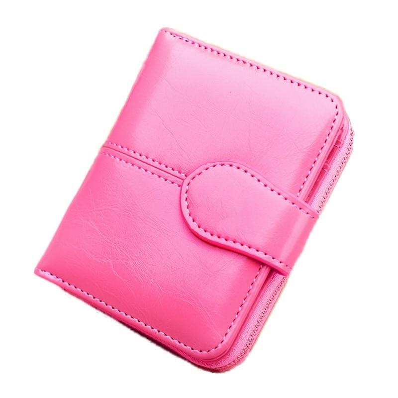 Portefeuille en simili cuir zippé pour femme - Le Classique™ rose