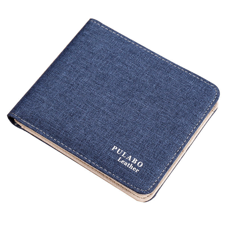 Portefeuille en tissu lisse - Le Classique™ bleu