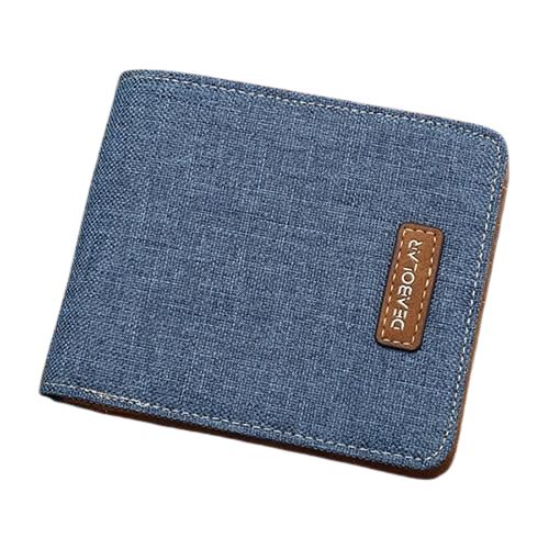 Portefeuille en tissu effet jeans - Le Classique™ bleu