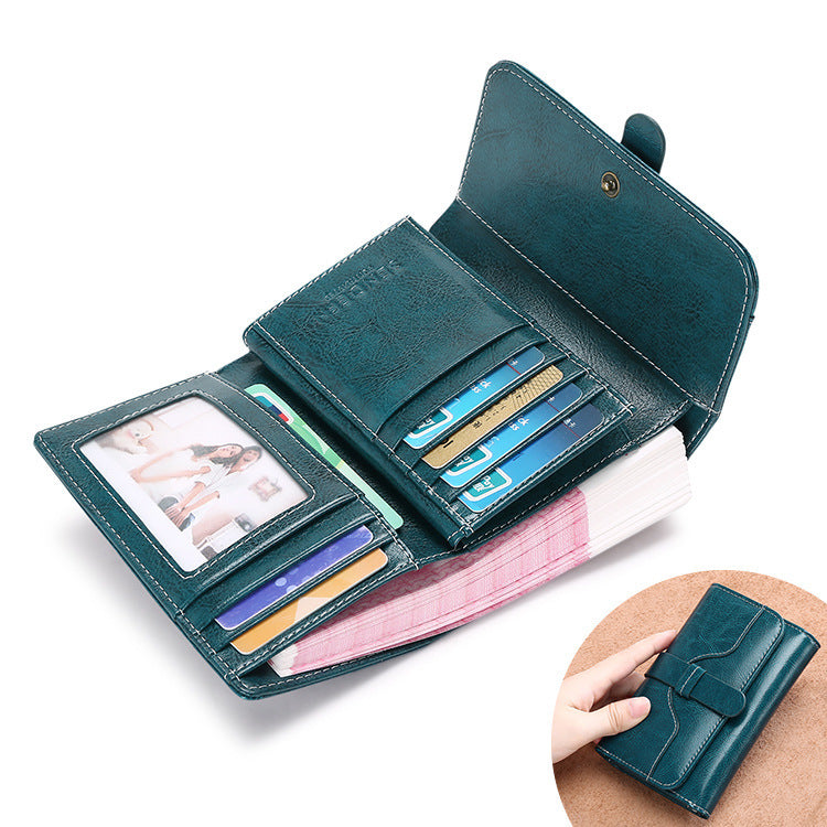 Portefeuille en véritable cuir lisse RFID - Le Classique™