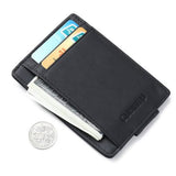 Portefeuille et porte-cartes fin en cuir RFID - L’élégant™