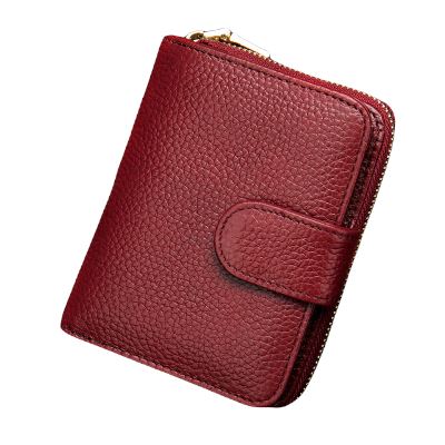 Portefeuille porte-cartes en cuir rétro - Le Classique™ rouge