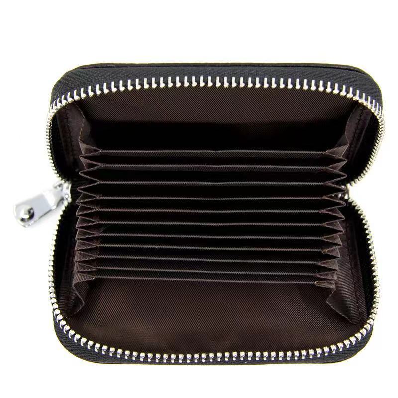 Porte-cartes en cuir à glissière RFID - Le Secur™