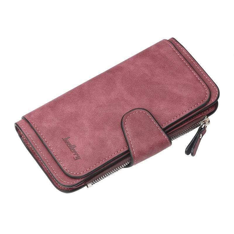 Portefeuille zippé long en divers coloris - Le Classique™ rouge vin