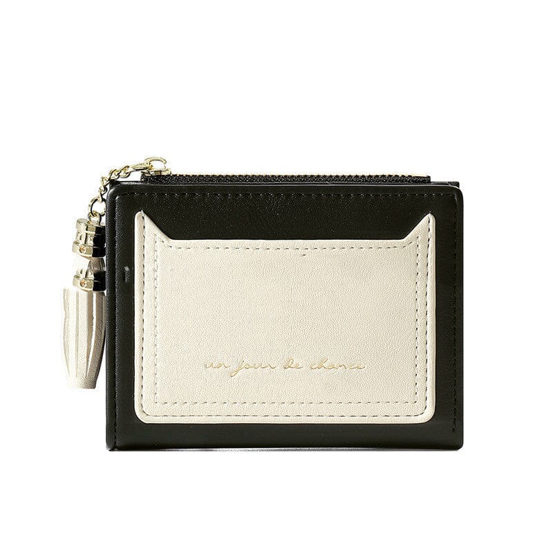 Portefeuille femme court bicolore - Le Classique™