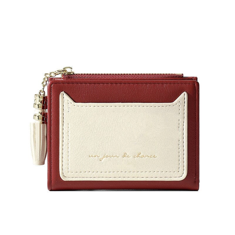 Portefeuille femme court bicolore - Le Classique™