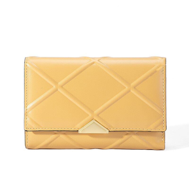 Portefeuille motif géométrie et boucle triangle - Le Classique™ jaune