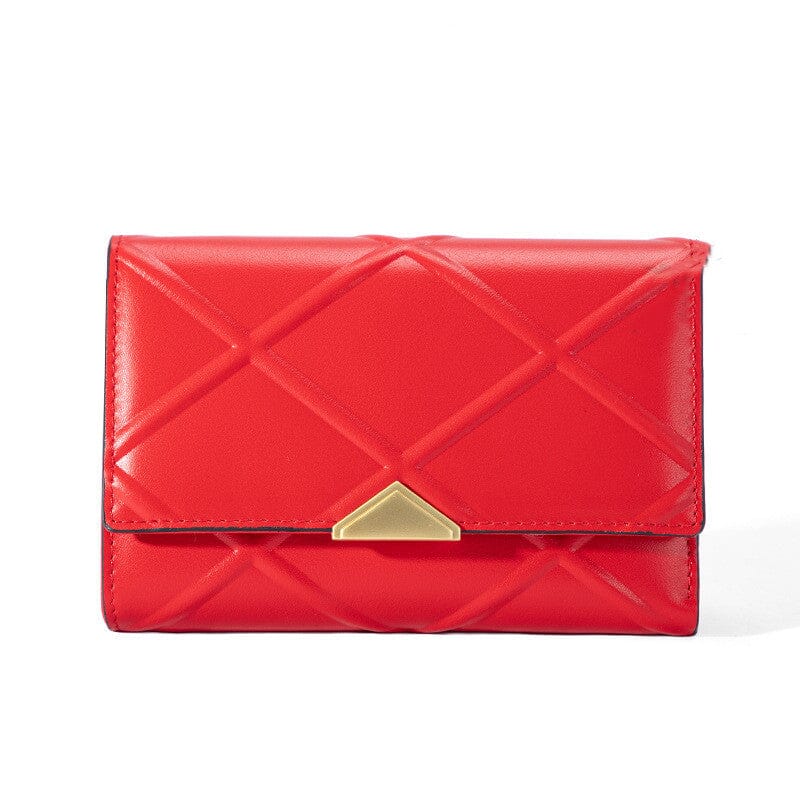 Portefeuille motif géométrie et boucle triangle - Le Classique™ rouge