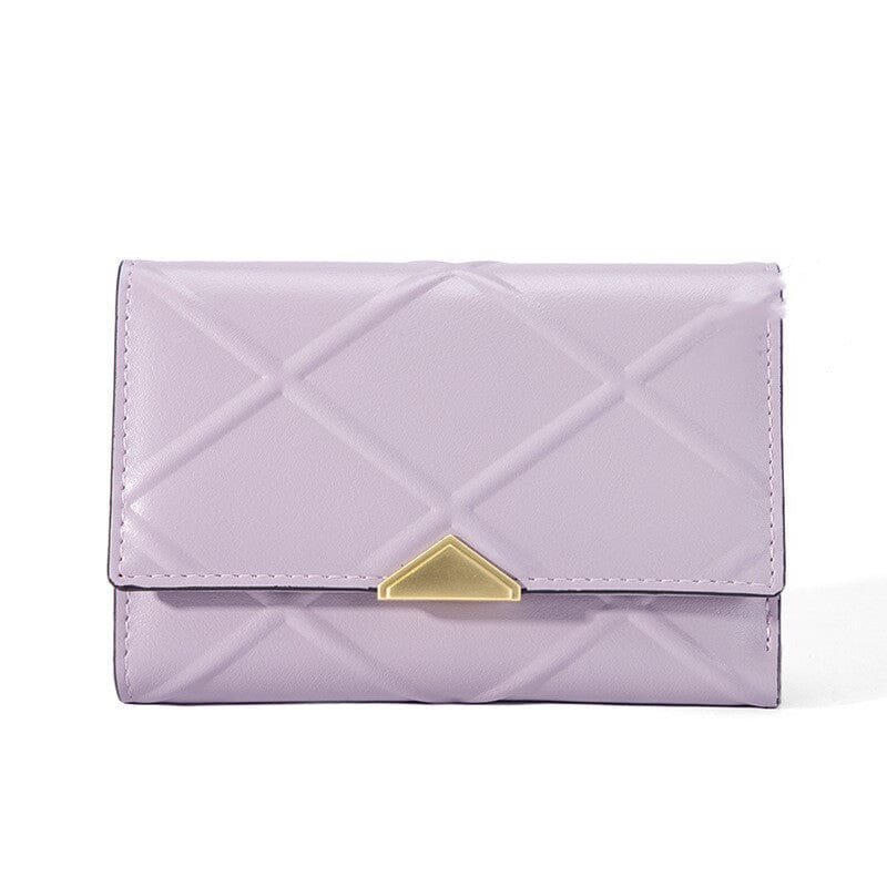 Portefeuille motif géométrie et boucle triangle - Le Classique™ violet