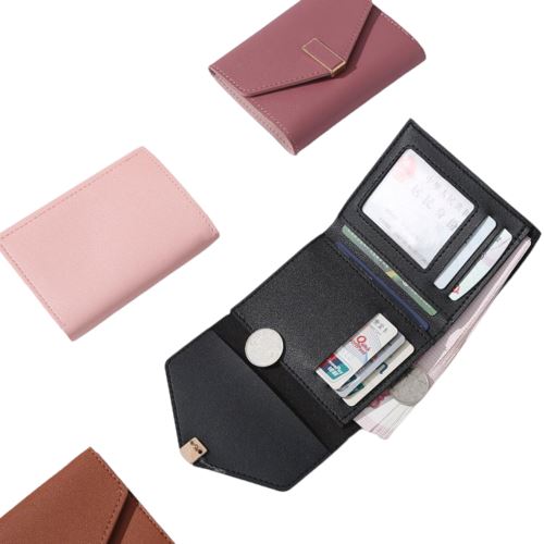Portefeuille court couleur unie - Le Classique™