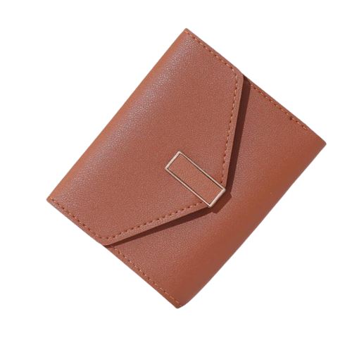 Portefeuille court couleur unie - Le Classique™ brun