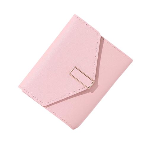 Portefeuille court couleur unie - Le Classique™ rose