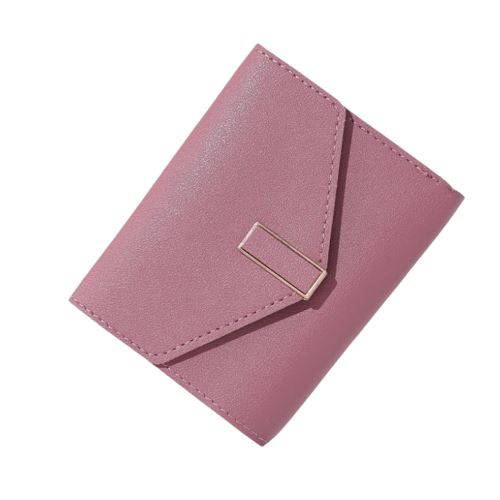 Portefeuille court couleur unie - Le Classique™ rose