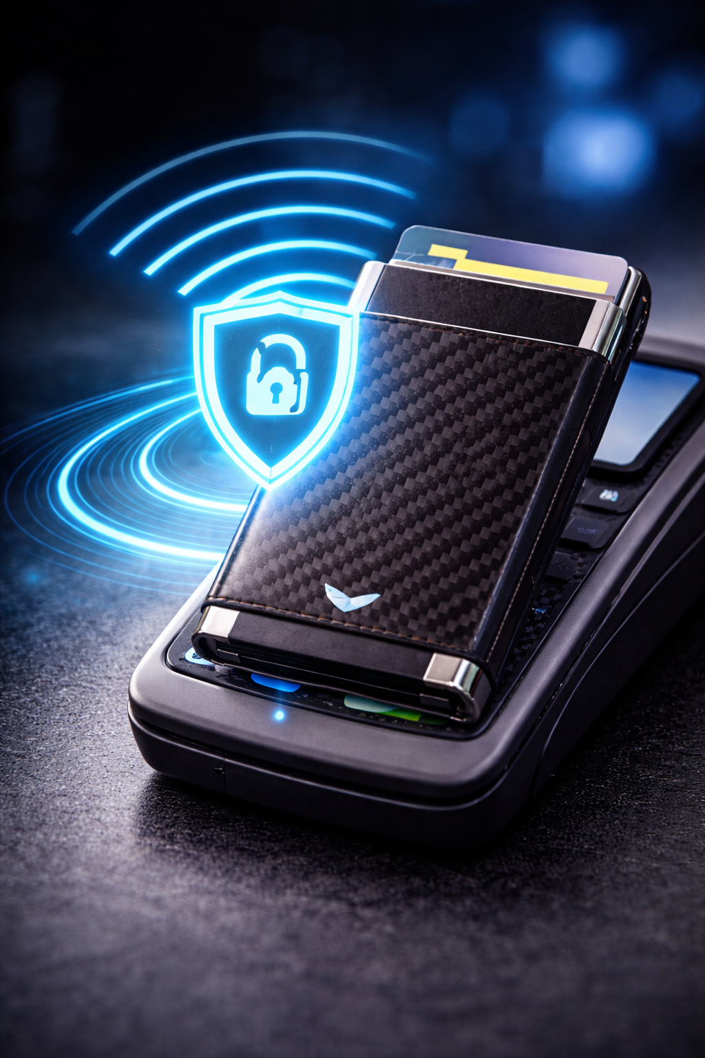 Porte-cartes fibre de carbone RFID - Le Secur™ – aperçu en situation 1